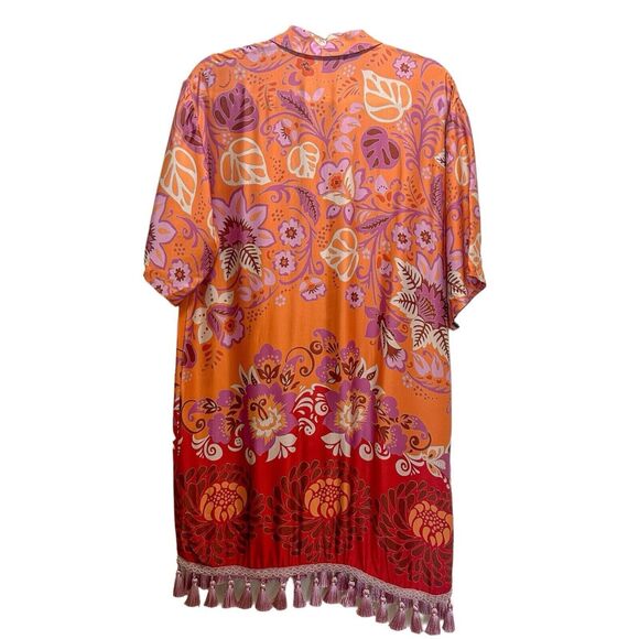 Alexis Emotion Floral Shirt Dress in Orange Blossom Size Small - Picture 6 of 9